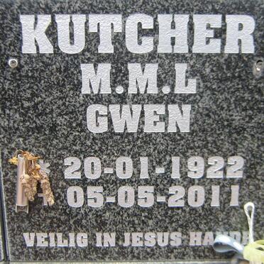 KUTCHER M.M.L. 1922-2011