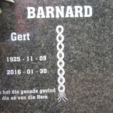 BARNARD Gert 1925-2016