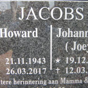 JACOBS Howard 1943-2017 &amp; Johanna C. 1943-2014