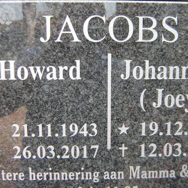 JACOBS Howard 1943-2017 &amp; Johanna C. 1943-2014