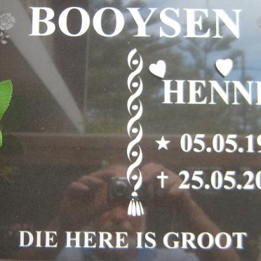 BOOYSEN Hennie 1942-2017