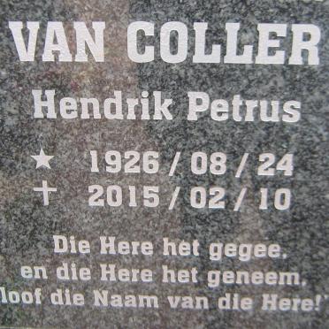 COLLER Hendrik Petrus, van 1926-2015