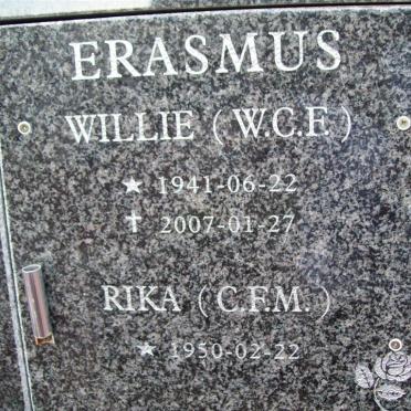 ERASMUS W.C.E. 1941-2007 &amp; C.F.M. 1950-