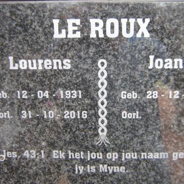 ROUX Lourens, le 1931-2016 &amp; Joan 1936-