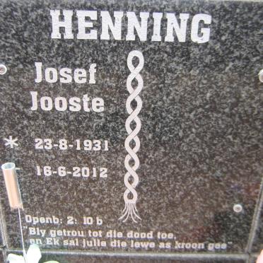 HENNING Josef Jooste 1931 - 2012