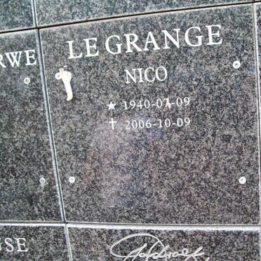 GRANGE Nico, le 1940-2006