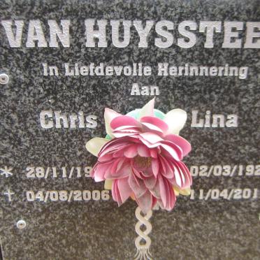 HUYSSTEEN Chris, van 19??-2006 &amp; Lina 1927-2012