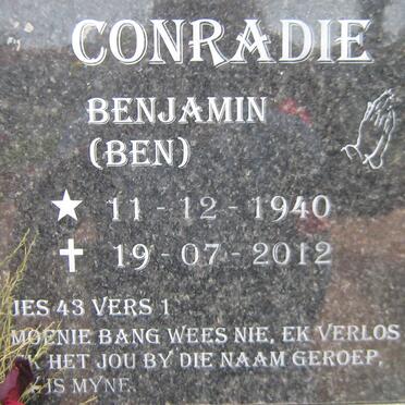 CONRADIE Benjamin 1940-2012