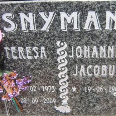 SNYMAN Johannes Jacobus 1969- &amp; Teresa 1973-2009