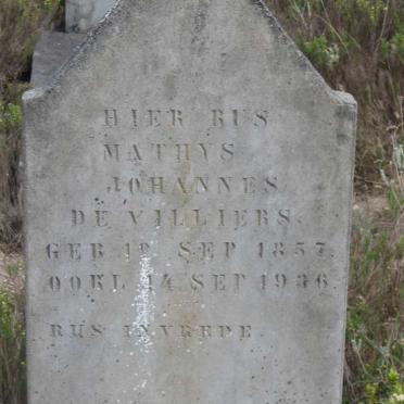 VILLIERS Mathys Johannes, de 1857-1936
