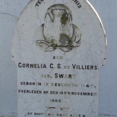 VILLIERS Cornelia C.S., de nee SWART 1847-1905