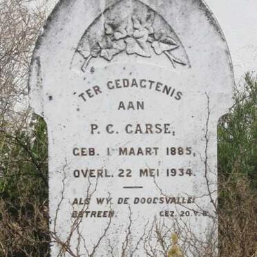 CARSE P.C. 1885-1934