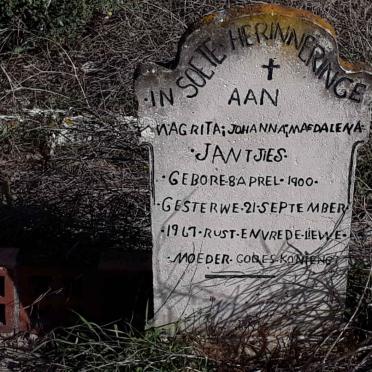 JANTJIES Magrita Johanna Magdalena 1900-1967