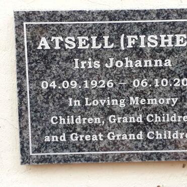 ATSELL Iris Johanna nee FISHER 1926-2015