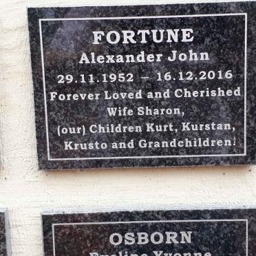 FORTUNE Alexander John 1952-2016