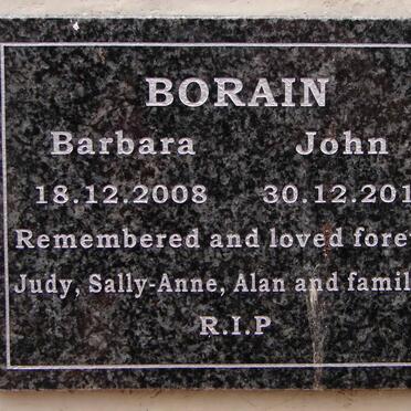 BORAIN John -2011 &amp; Barbara -2008