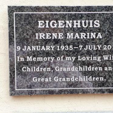 EIGENHUIS Irene Marina 1935-2015