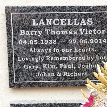 LANCELLAS Barry Thomas Victor 1938-2014