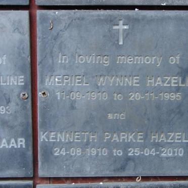 HAZELL Kenneth Parke 1910-2010 &amp; Meriel Wynne 1910-1995