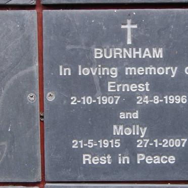 BURNHAM Ernest 1907-1996 &amp; Molly 1915-2007