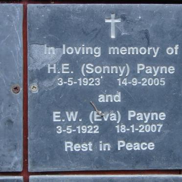 PAYNE H.E. 1923-2005 &amp; E.W. 1922-2007