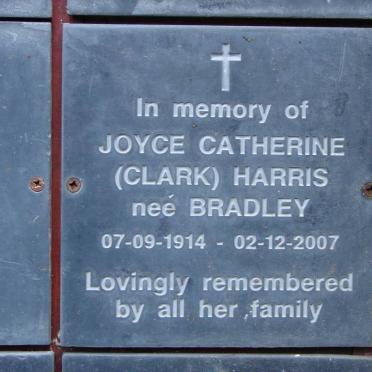 HARRIS Joyce Catherine nee BRADLEY 1914-2007