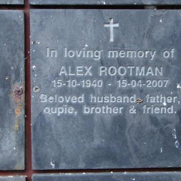 ROOTMAN Alex 1940-2007