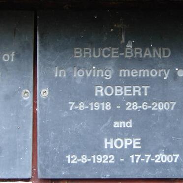 BRUCE-BRAND Robert 1918-2007 &amp; Hope 1922-2007