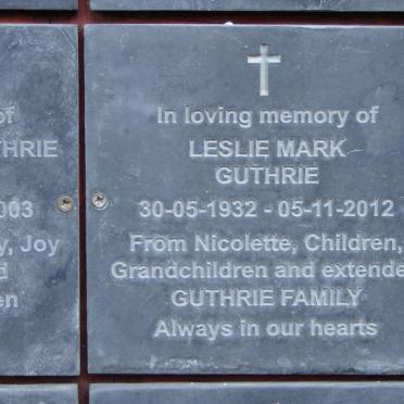 GUTHRIE Leslie Mark 1932-2012