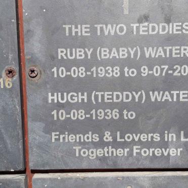 WATERS Hugh 1936- &amp; Ruby 1938-2020
