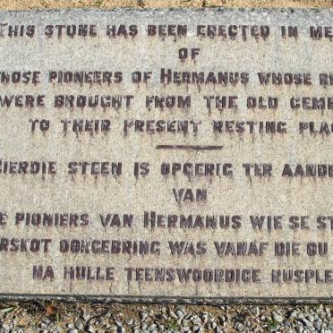 7. Hermanus Pioneers re-interred