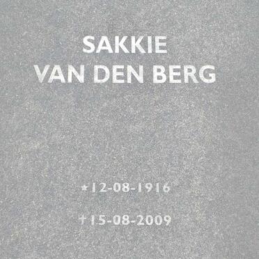 BERG Sakkie, van den 1916-2009