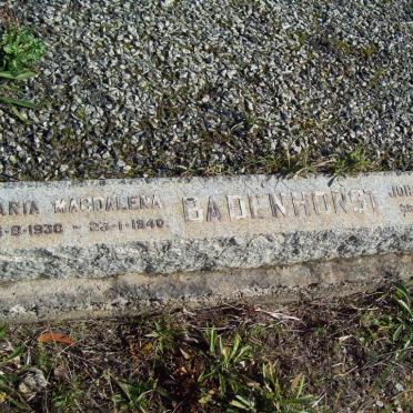 BADENHORST Maria Magdalena 1930-1940 :: BADENHORST Johanna Catharina 1934-1940