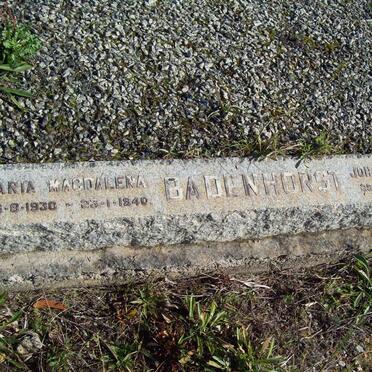 BADENHORST Maria Magdalena 1930-1940 :: BADENHORST Johanna Catharina 1934-1940