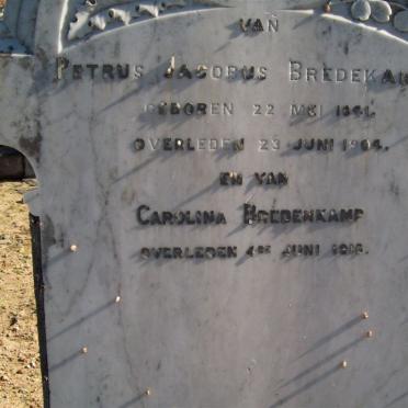 BREDENKAMP Petrus Jacobus 1841-1904 &amp; Carolina -1918 :: BREDENKAMP Johannes Fritz 1860-1902