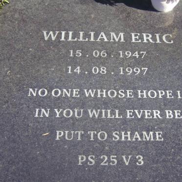 BISHOP William Eric 1947-1997 &amp; Susanna Hendrika 1951-