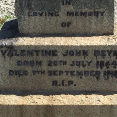 BEYERS Valentine John 1844-1918