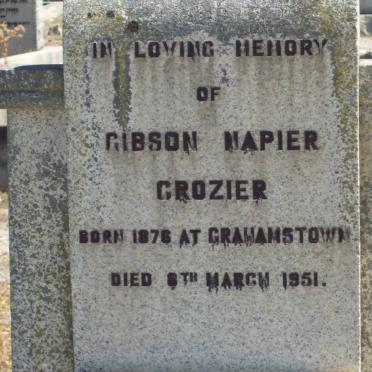 CROZIER Gibson Napier 1876-1951 &amp; Muriel Vivian -1957 