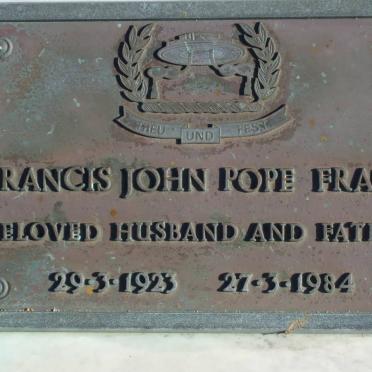 FRANK Frances John Pope 1923-1984