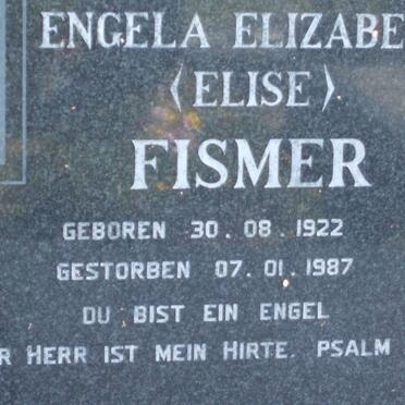 FISMER Engela Elizabeth 1922-1987
