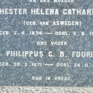 FOURIE Philippus C.B. 1871-1950 &amp; Hester Helena Catharina VAN ASWEGEN 1874-1942