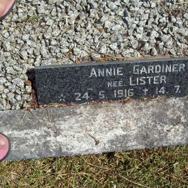 GARDINER Annie nee LISTER 1916-1988