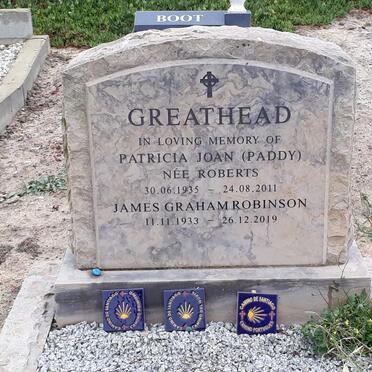 GREATHEAD James Graham Robinson 1933-2019 &amp; Patricia Joan ROBERTS 1935-2011