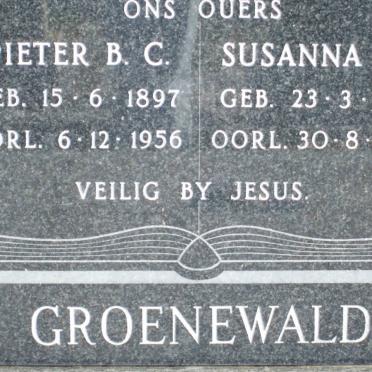 GROENEWALD Pieter B.C. 1897-1956 &amp; Susanna S.M. 1897-1980