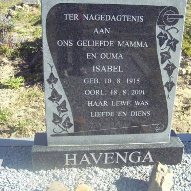 HAVENGA Isabel 1915-2001