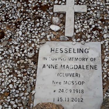 HESSELING Anna Magdalene formerly CLUVER nee MOSSOP 1918-2012