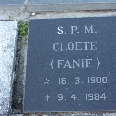 CLOETE S.P.M. 1900-1984
