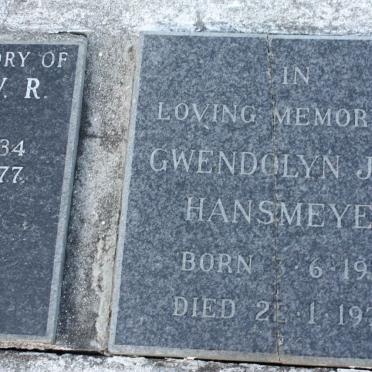 HANSMEYER Gwendolyn Joan 1916-1970