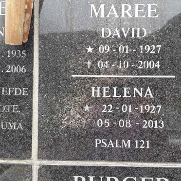 MAREE David 1927-2004 &amp; Helena 1927-2013