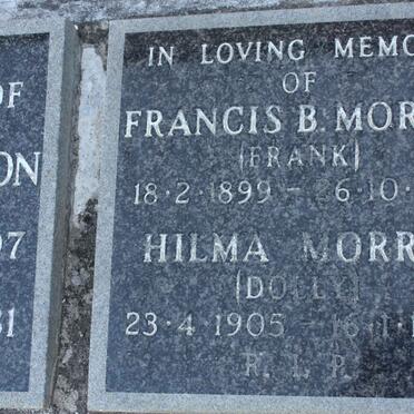 MORRIS Francis B. 1899-1981 &amp; Hilma DOLLY 1905-1993